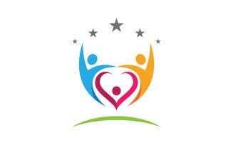 People group care community network and social logo design v.18