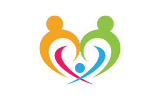 People group care community network and social logo design v.21