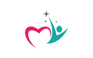 People group care community network and social logo design v.38