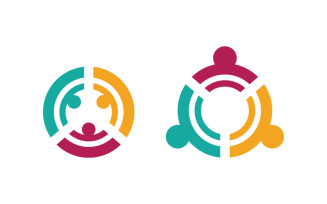 People group care community network and social logo design v.53