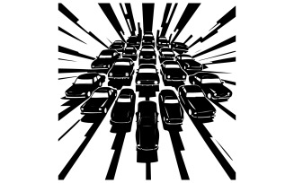 A car silhouette vector art illustration
