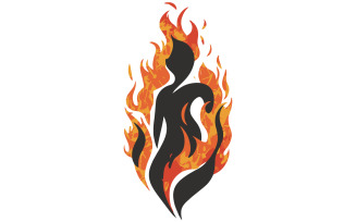 A fire silhouette vector art illustration