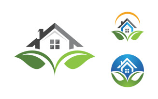 Home industrial Property concept icon logo illustration v.4