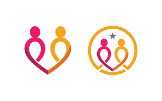 People group care community network and social logo design v.50