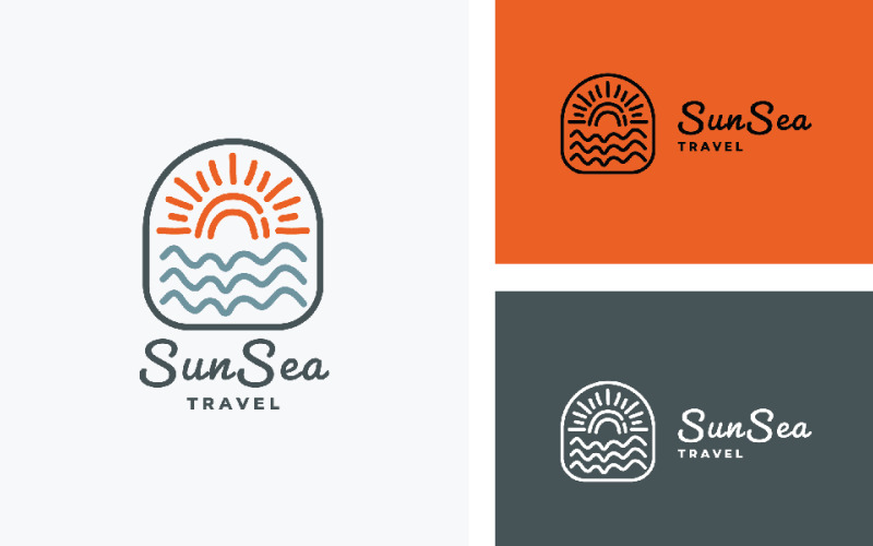 Travel Sun Sea Company Logo Logo Template