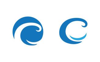 Water wave liquid vector Logo illustration design V1.3
