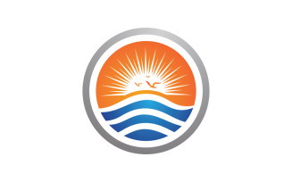 Water wave liquid vector Logo illustration design V1.45