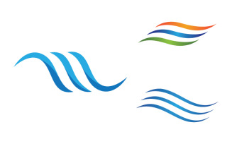 Water wave liquid vector Logo illustration design V1.8