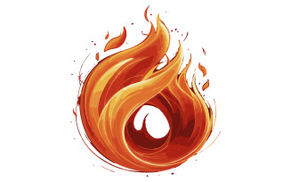 A vector illustration of a mesmerizing fire