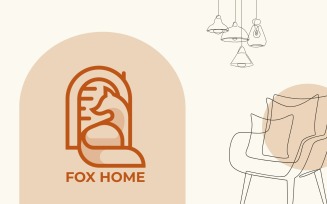 Fox home logo Template design