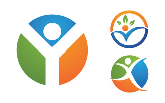 Healthy life Human character logo sign illustration v.1