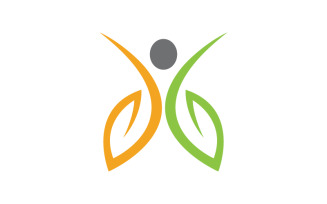 Healthy life Human character logo sign illustration v.5