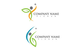 Healthy life Human character logo sign illustration v.6