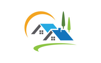 Home industrial Property concept icon logo illustration v.27