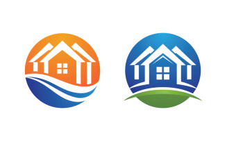 Home industrial Property concept icon logo illustration v.29