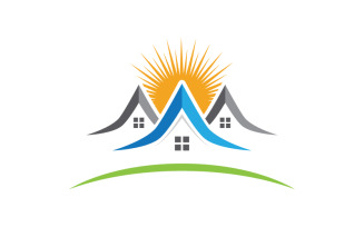 Home industrial Property concept icon logo illustration v.34