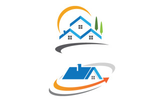 Home industrial Property concept icon logo illustration v.40