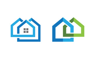 Home industrial Property concept icon logo illustration v.44