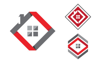 Home industrial Property concept icon logo illustration v.52