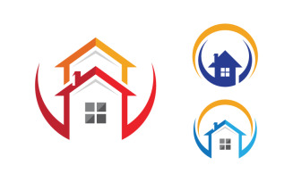 Home industrial Property concept icon logo illustration v.55