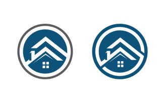Home industrial Property concept icon logo illustration v.56
