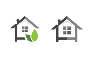 Home industrial Property concept icon logo illustration v.5