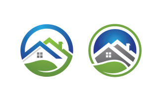 Home industrial Property concept icon logo illustration v.61
