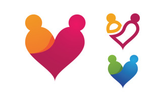 People group care community network and social logo design v.61