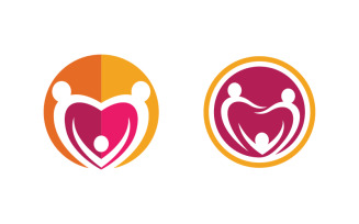 People group care community network and social logo design v.65