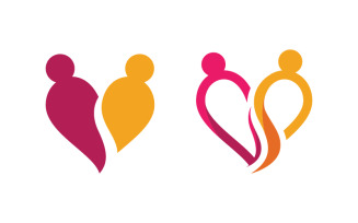 People group care community network and social logo design v.73