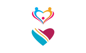 People group care community network and social logo design v.78