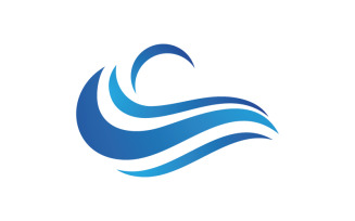 Water wave liquid vector Logo illustration design V1.16