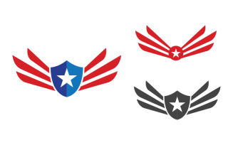Eagle hawk wing icon Template logo illustration design v.2