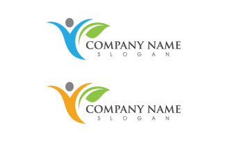 Healthy life Human character logo sign illustration v.13