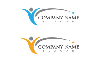 Healthy life Human character logo sign illustration v.16