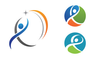 Healthy life Human character logo sign illustration v.17