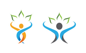 Healthy life Human character logo sign illustration v.18