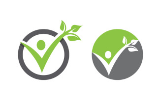 Healthy life Human character logo sign illustration v.20