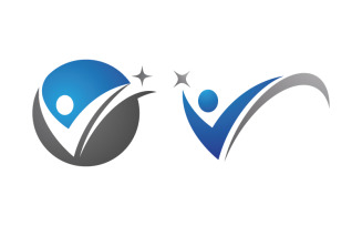 Healthy life Human character logo sign illustration v.22