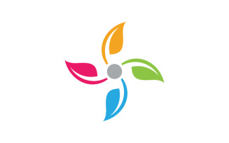 Healthy life tree leaf concept logo design template v.28