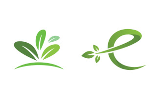 Healthy life tree leaf concept logo design template v.31