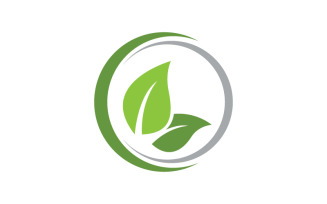 Healthy life tree leaf concept logo design template v.61