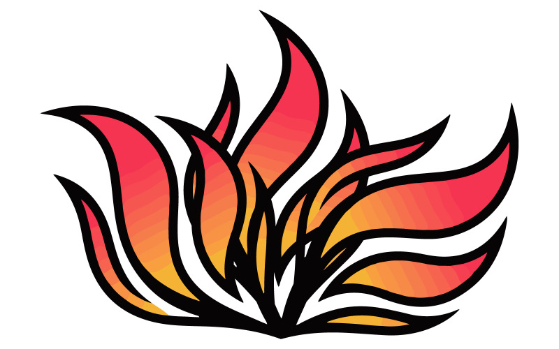 A fire logo vector art illustration Illustration
