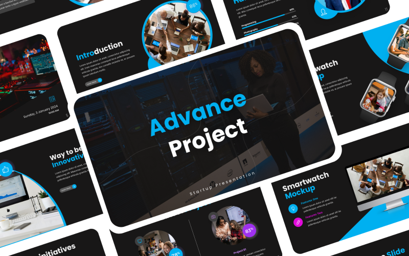 Advance - Business Powerpoint Presentation PowerPoint Template