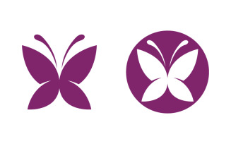 Butterfly Beauty Vector icon logo design template v.4