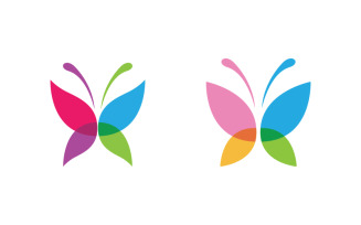 Butterfly Beauty Vector icon logo design template v.9