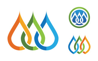 Water drop Plumbing Logo Template vector illustration v.10