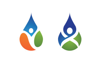 Water drop Plumbing Logo Template vector illustration v.12