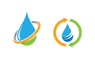 Water drop Plumbing Logo Template vector illustration v.13