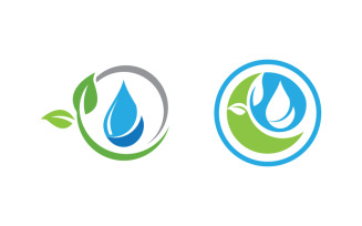 Water drop Plumbing Logo Template vector illustration v.14